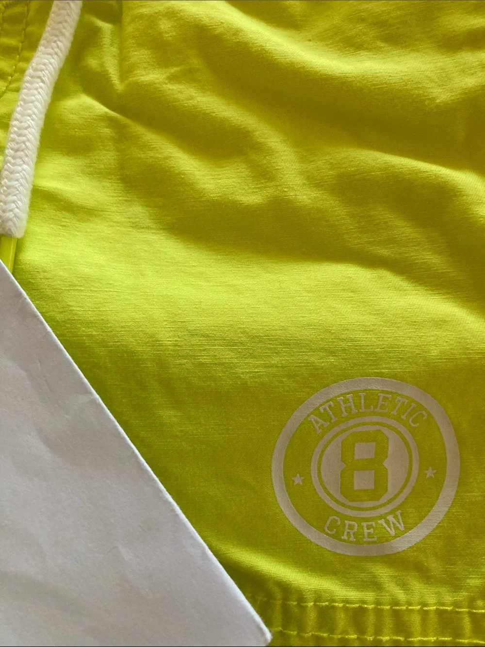 Boys Crazy 8 neon yellow swim shorts size 12-18 months
